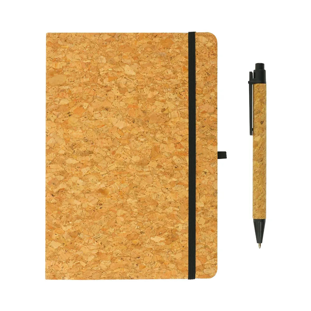 Cork Notebook and Ball Pen Gift Set