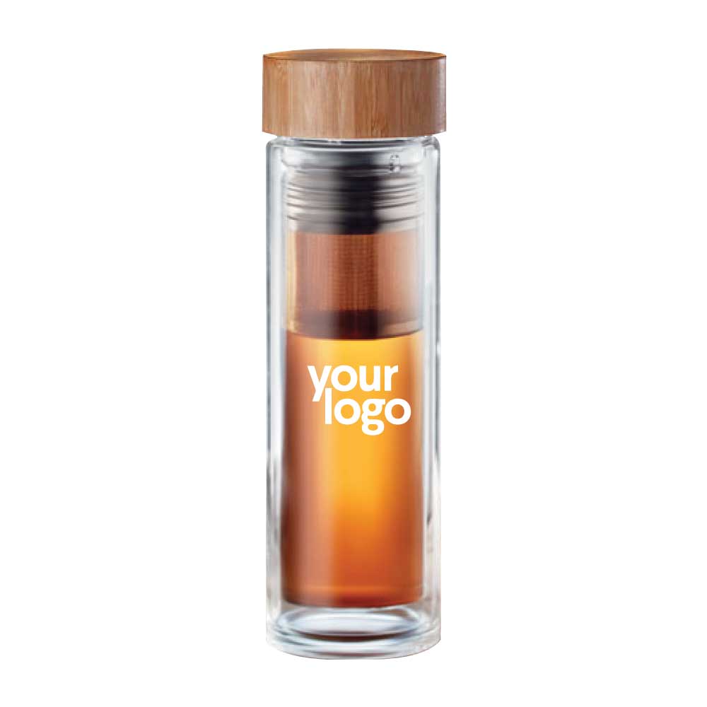 Glass and Bamboo Flask