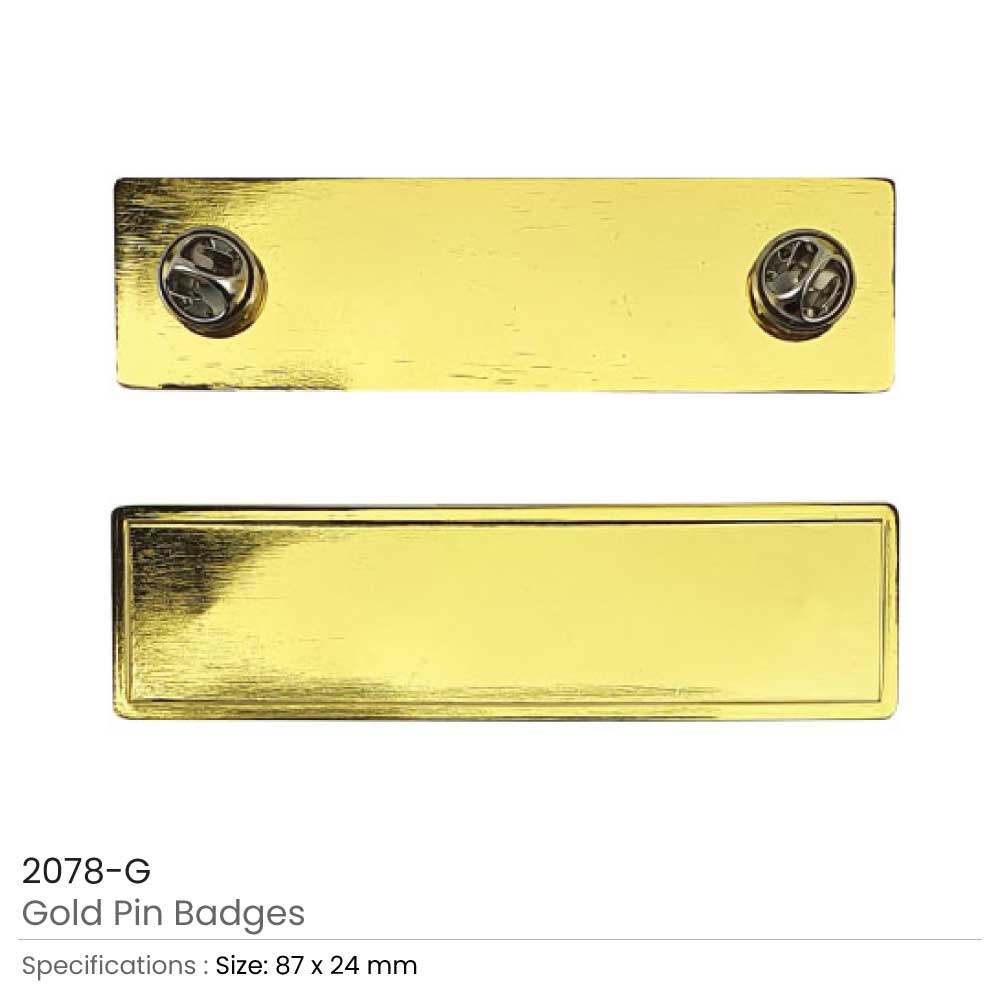 Gold Pin Badges