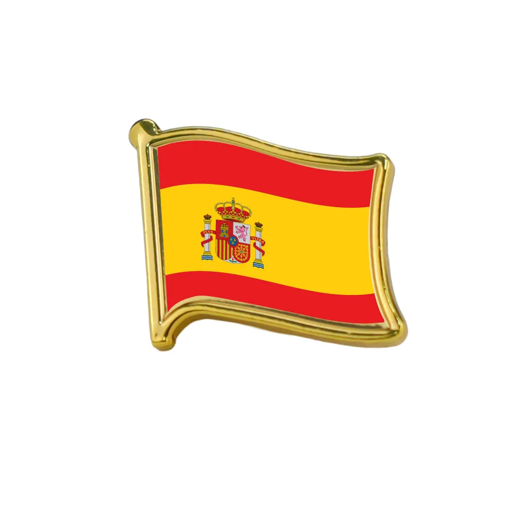 Gold Plated Flag Pin Badges