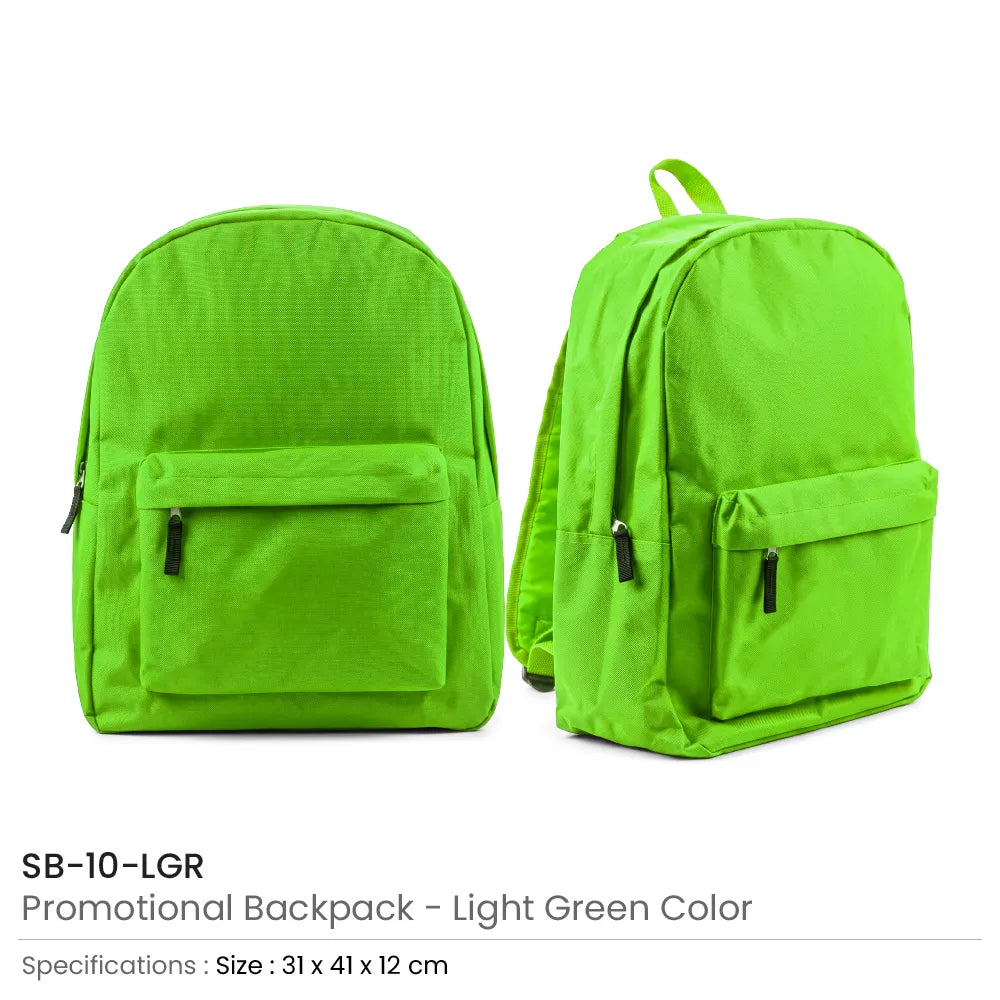 Promotional Backpacks with 2 Zipper Compartments