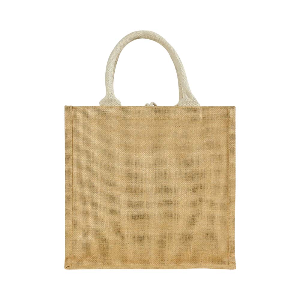 Eco-Friendly Jute Bags with Front Cotton Pocket & Button Closure