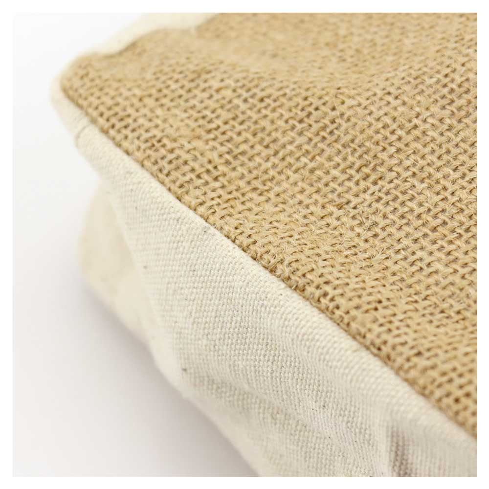 Jute & Cotton Zipper Pouch with Breast Cancer Awareness Logo