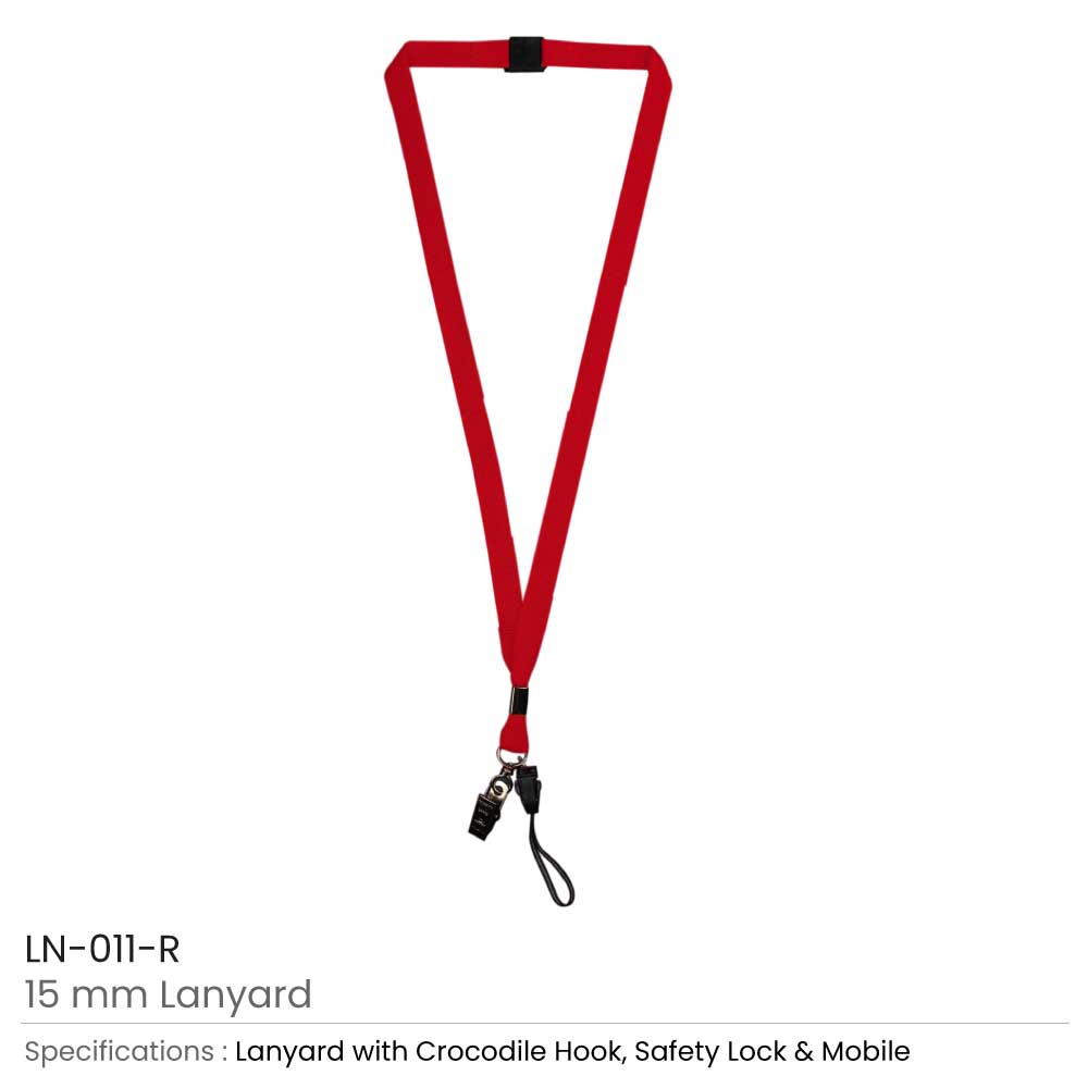 Lanyards with Crocodile Clip, Mobile Holders & Safety Lock