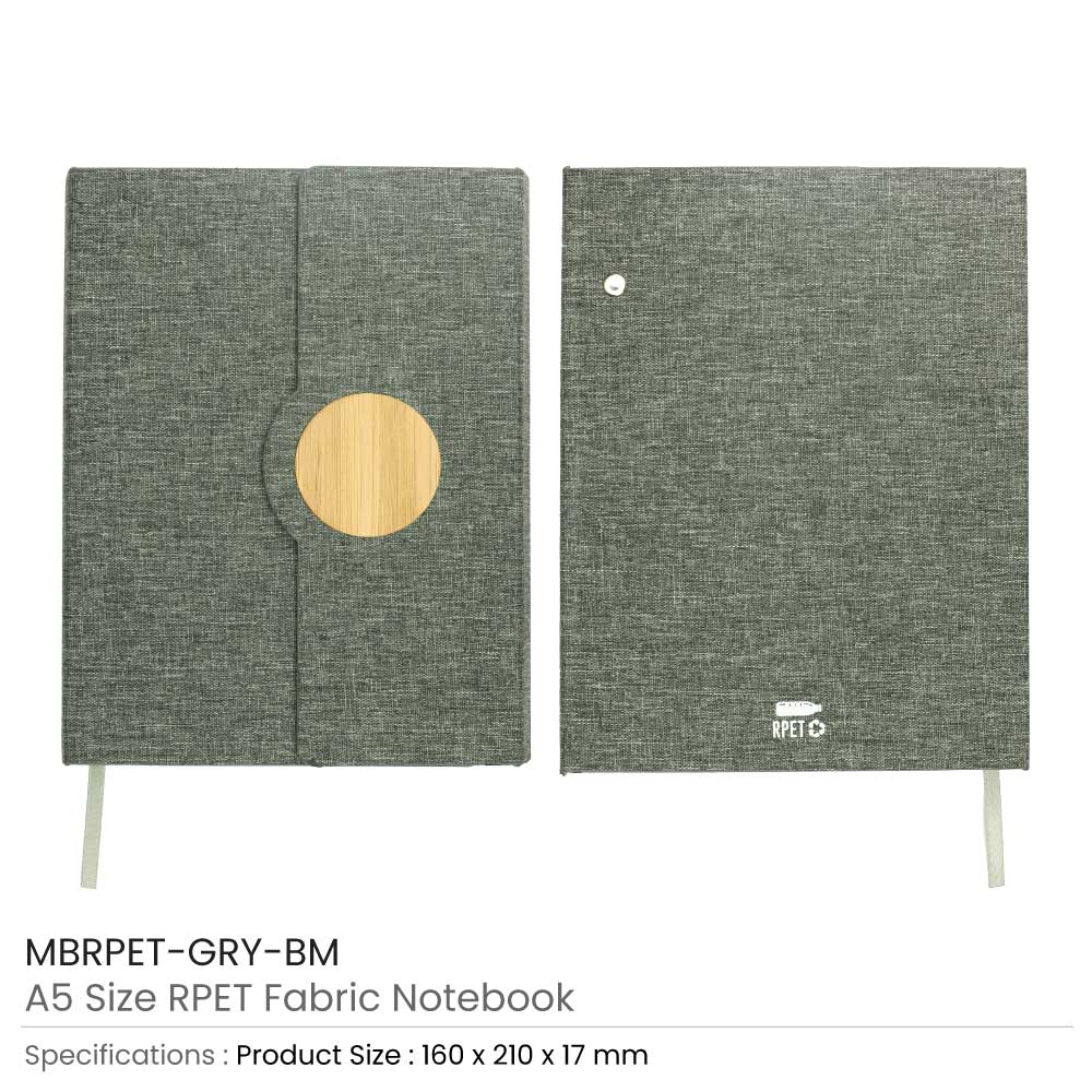 A5 size RPET Fabric Notebooks