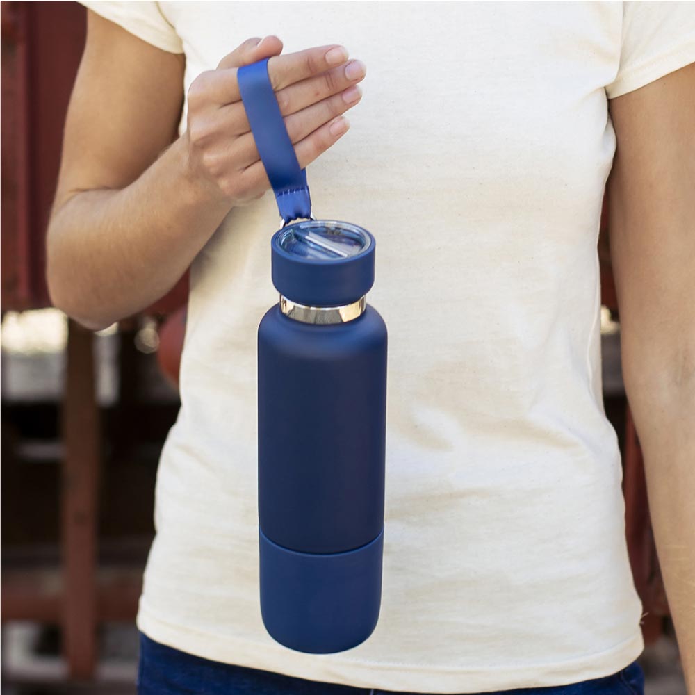 Multi-function SS Bottles, Double Wall, Base Cup, Lanyard, 500ml - Ramadan Gifts
