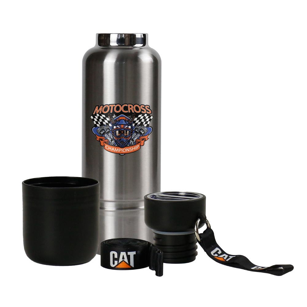 Multi-function SS Bottles, Double Wall, Base Cup, Lanyard, 500ml - Ramadan Gifts