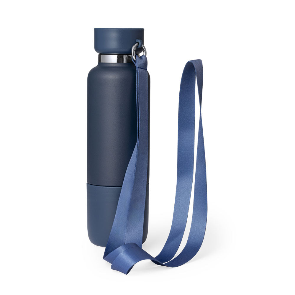 Multi-function SS Bottles, Double Wall, Base Cup, Lanyard, 500ml - Ramadan Gifts