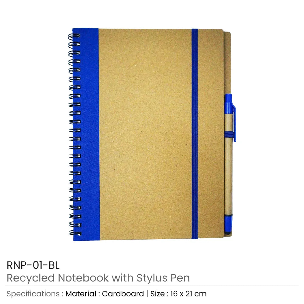Recycled Notebook with Stylus Pen