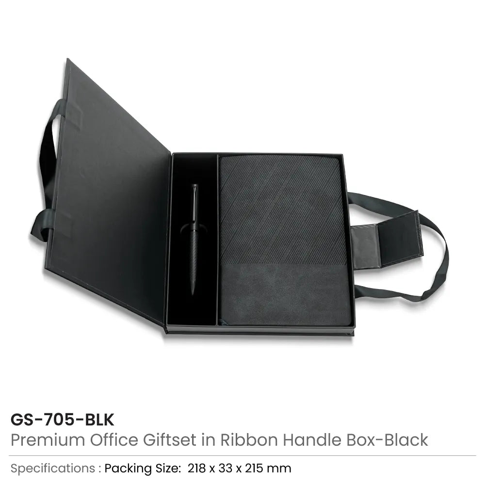 Premium Office Gift Sets in Magnetic Clasp Closure & Ribbon Handle Box