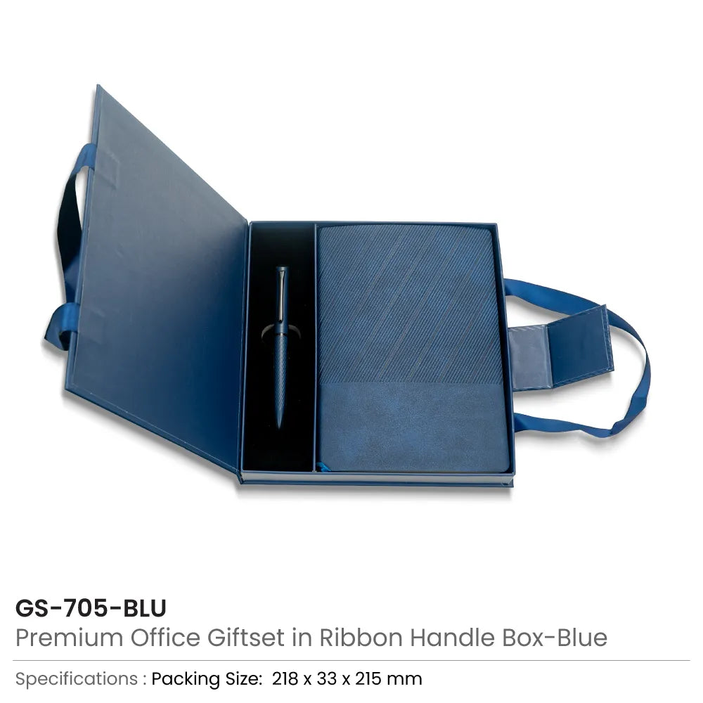 Premium Office Gift Sets in Magnetic Clasp Closure & Ribbon Handle Box