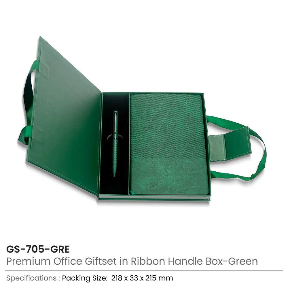 Premium Office Gift Sets in Magnetic Clasp Closure & Ribbon Handle Box