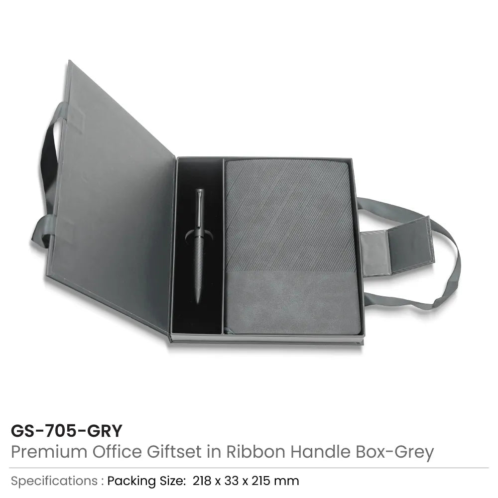 Premium Office Gift Sets in Magnetic Clasp Closure & Ribbon Handle Box
