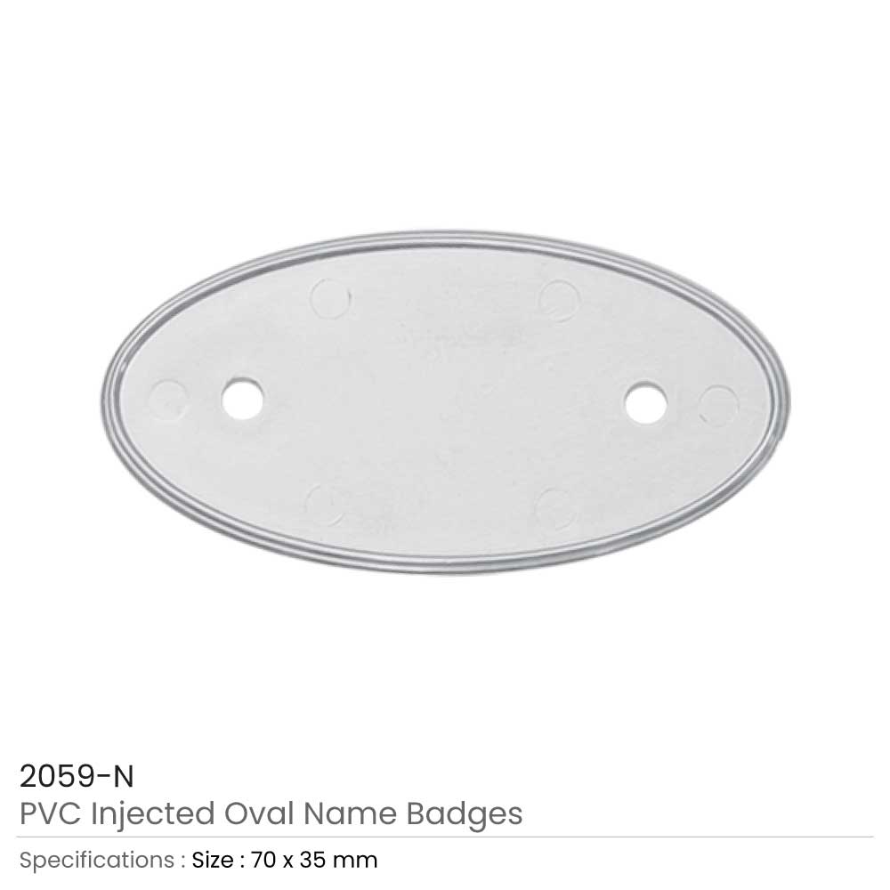 PVC Injected Oval Logo Badges