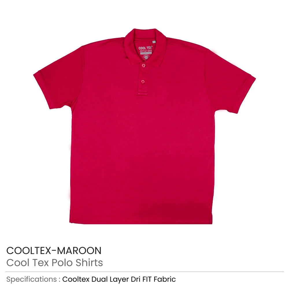CoolTex Polo Shirts 100% Cotton Material 220GSM