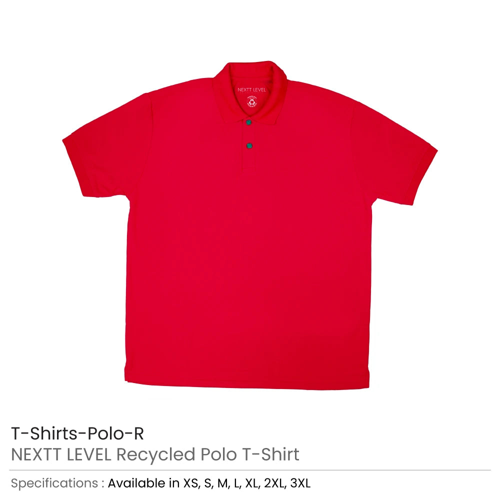 NEXTT LEVEL Polo T-Shirts in 100% Recycled Material