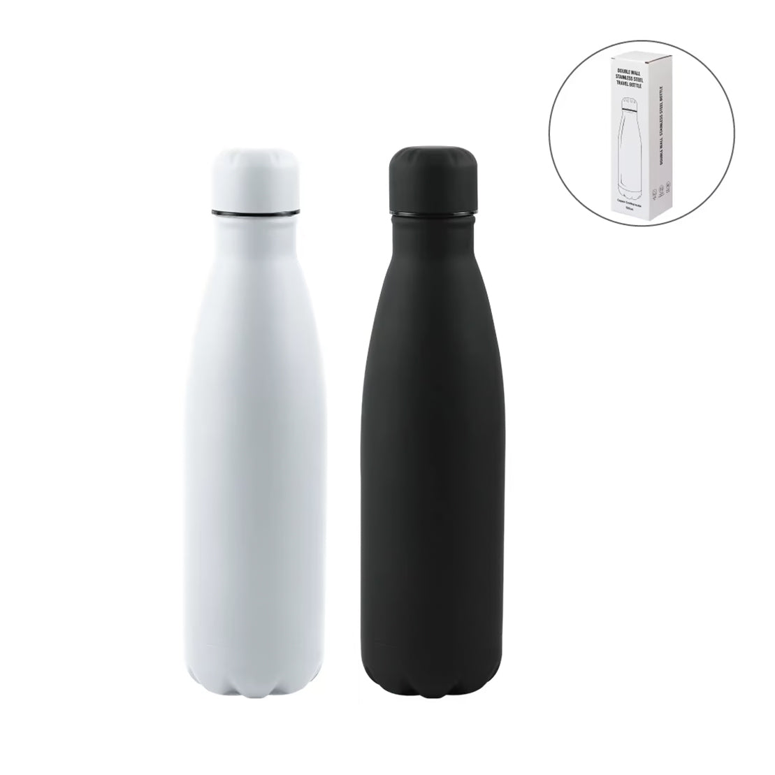 RIOLA- Soft Touch Matt  Bottles in Stainless Steel