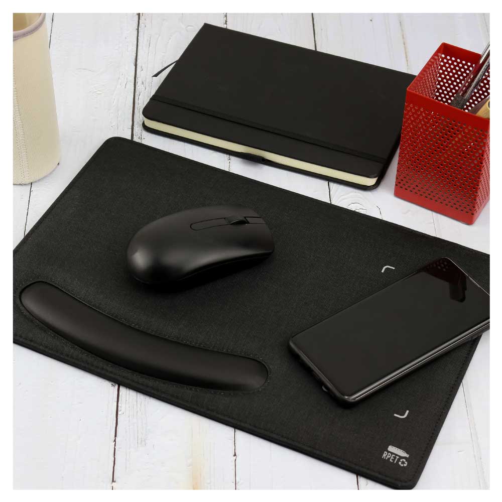 RPET Wireless Charging Mousepads 15W and Type-C