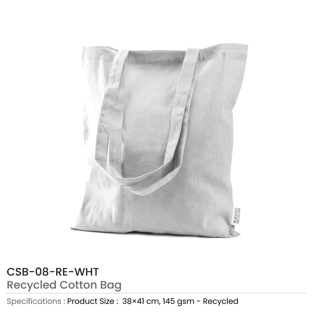 Recycled Cotton Bags, Durable Long Strap