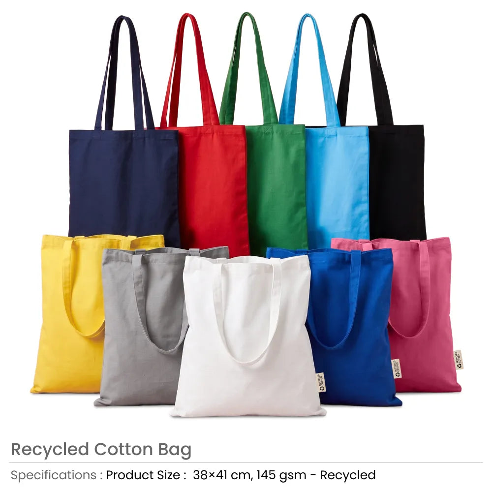 Recycled Cotton Bags, Durable Long Strap