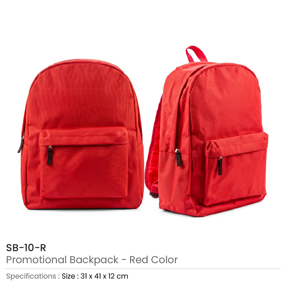 Promotional Backpacks with 2 Zipper Compartments