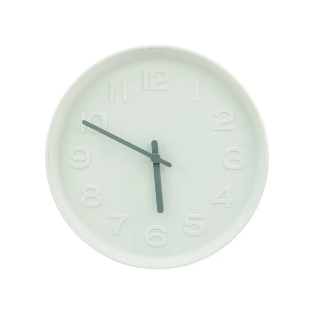 Round Analog Wall Clock Matte Finish White