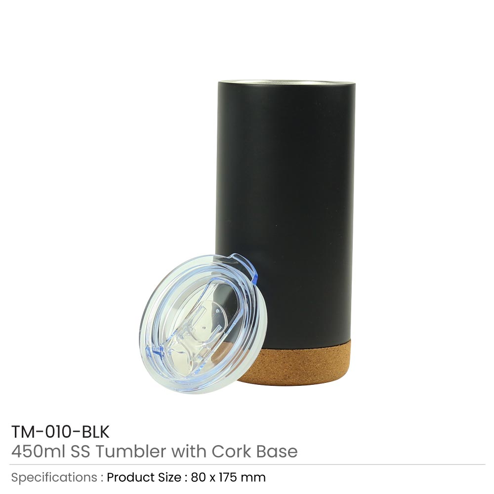 Travel Tumbler with Cork Base 450ml Stainless Steel - Ramadan Gifts