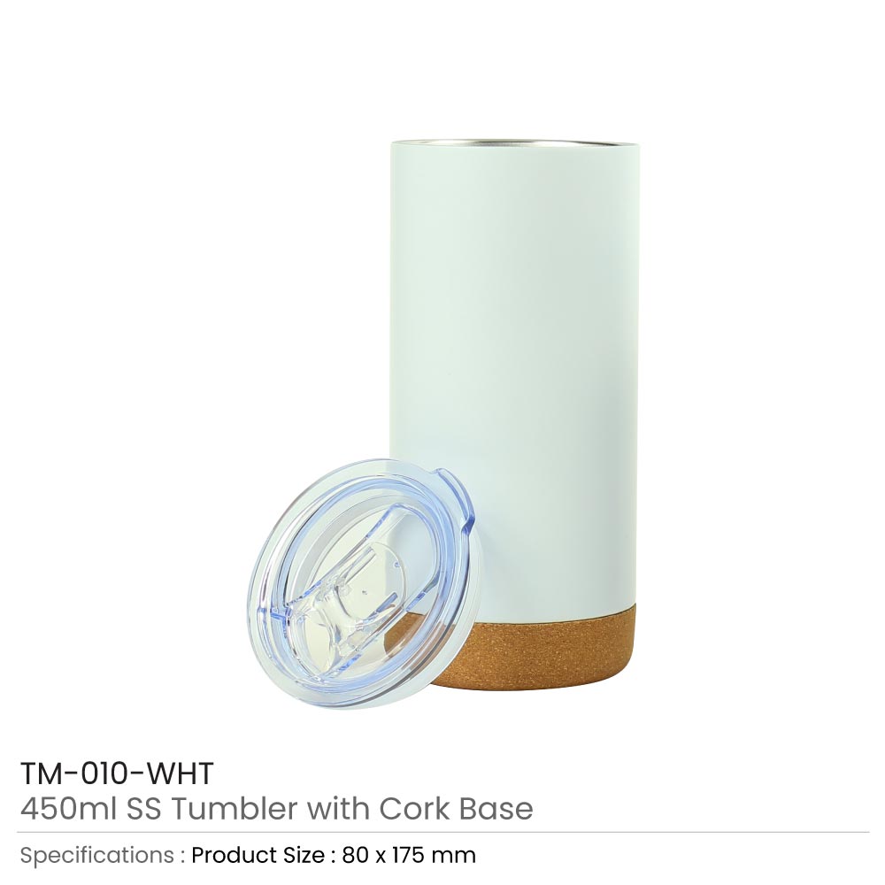 Travel Tumbler with Cork Base 450ml Stainless Steel - Ramadan Gifts
