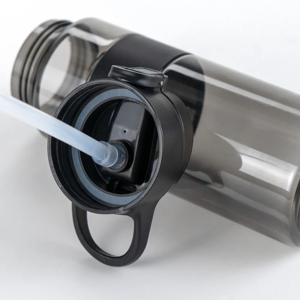 Eco-friendly Sports Bottles with Straw, 700ml in rPET Material