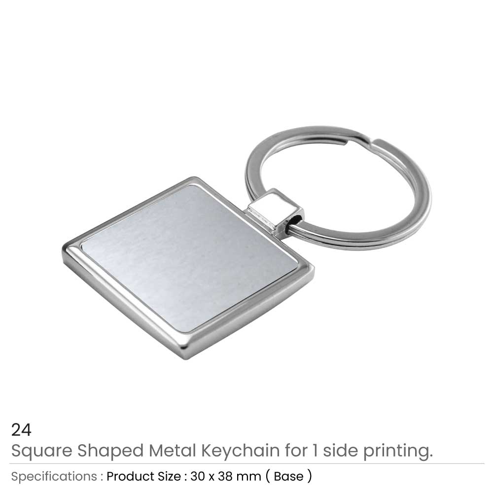 Square Metal Keychains
