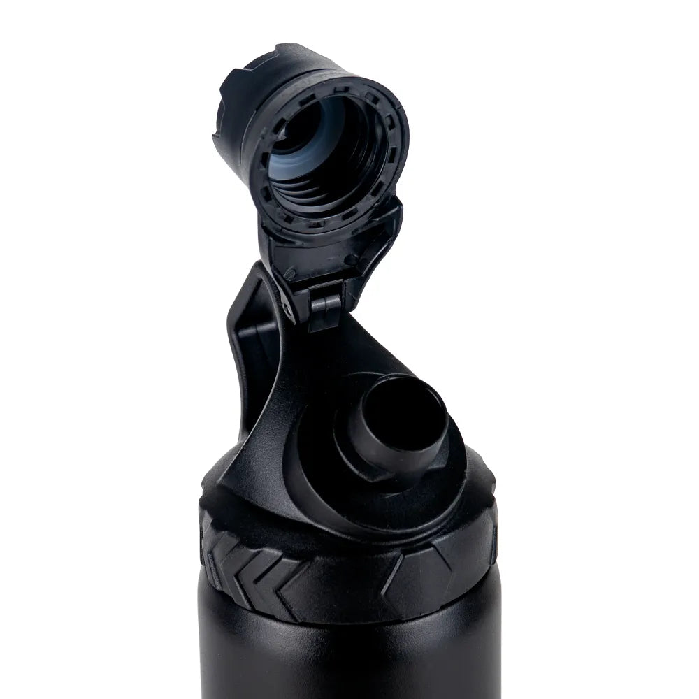 Stainless Steel Water Bottles in Black Matte, Double Wall, 620ml