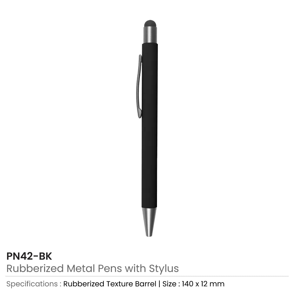 Rubberized Stylus Metal Pens