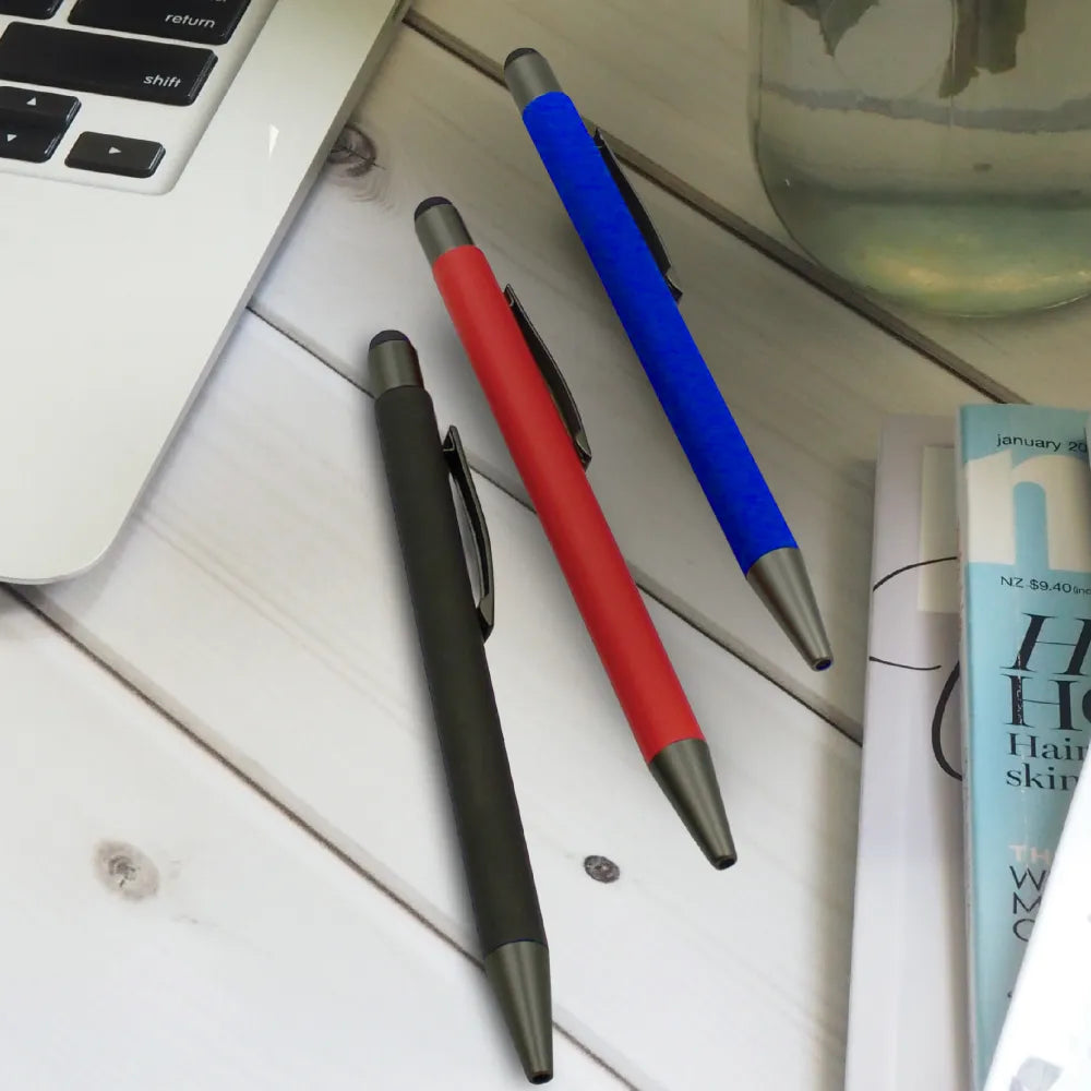 Rubberized Stylus Metal Pens
