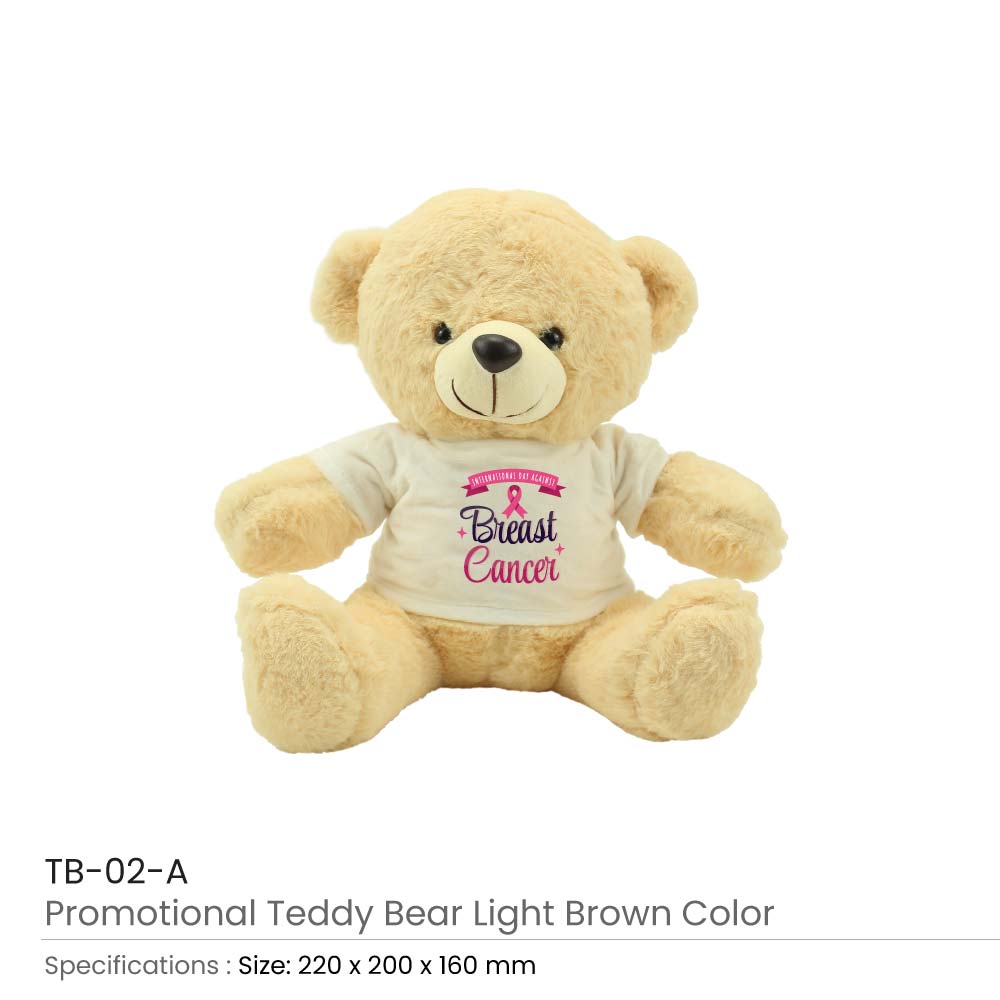 Teddy Bear Toys with Breast Cancer Awareness Logo