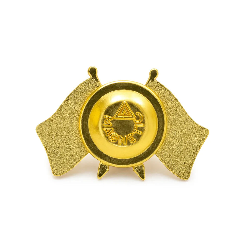 Twin Flag Metal Badges Golden Imprint Your Country Flag