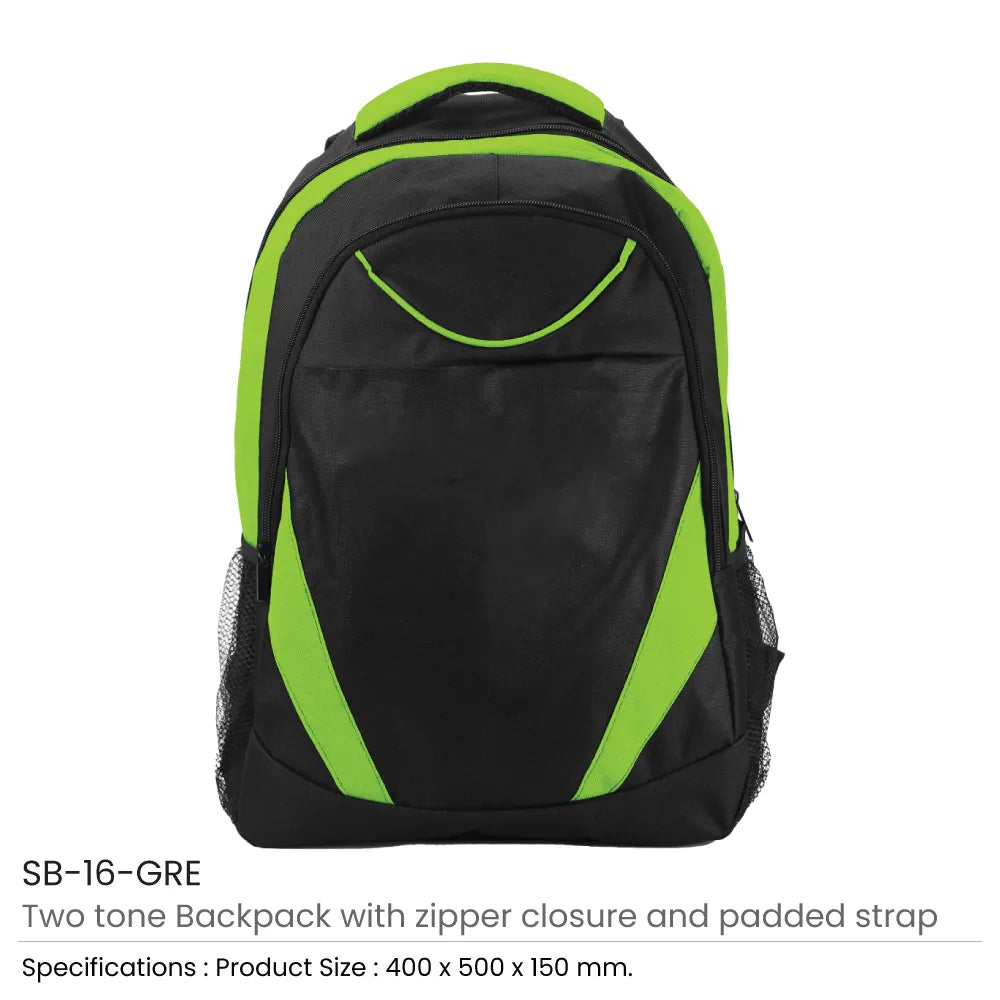 Two-toned Backpacks 600D Polyester Material