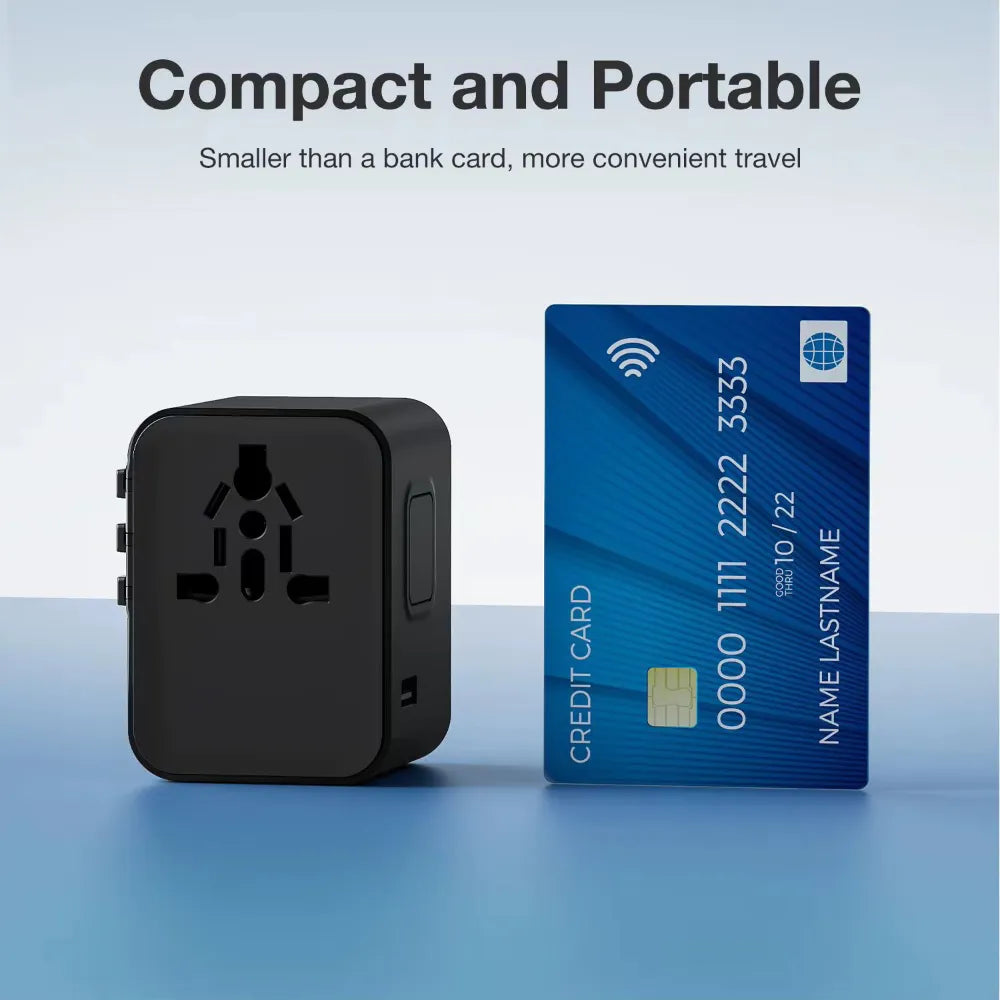 Universal Travel Adaptors, 17W, 2Type C+2USB+AC Port