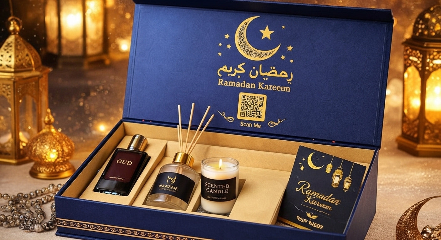 Scent & Serenity - Premium Ramadan Gift Box | Royal Blue Edition