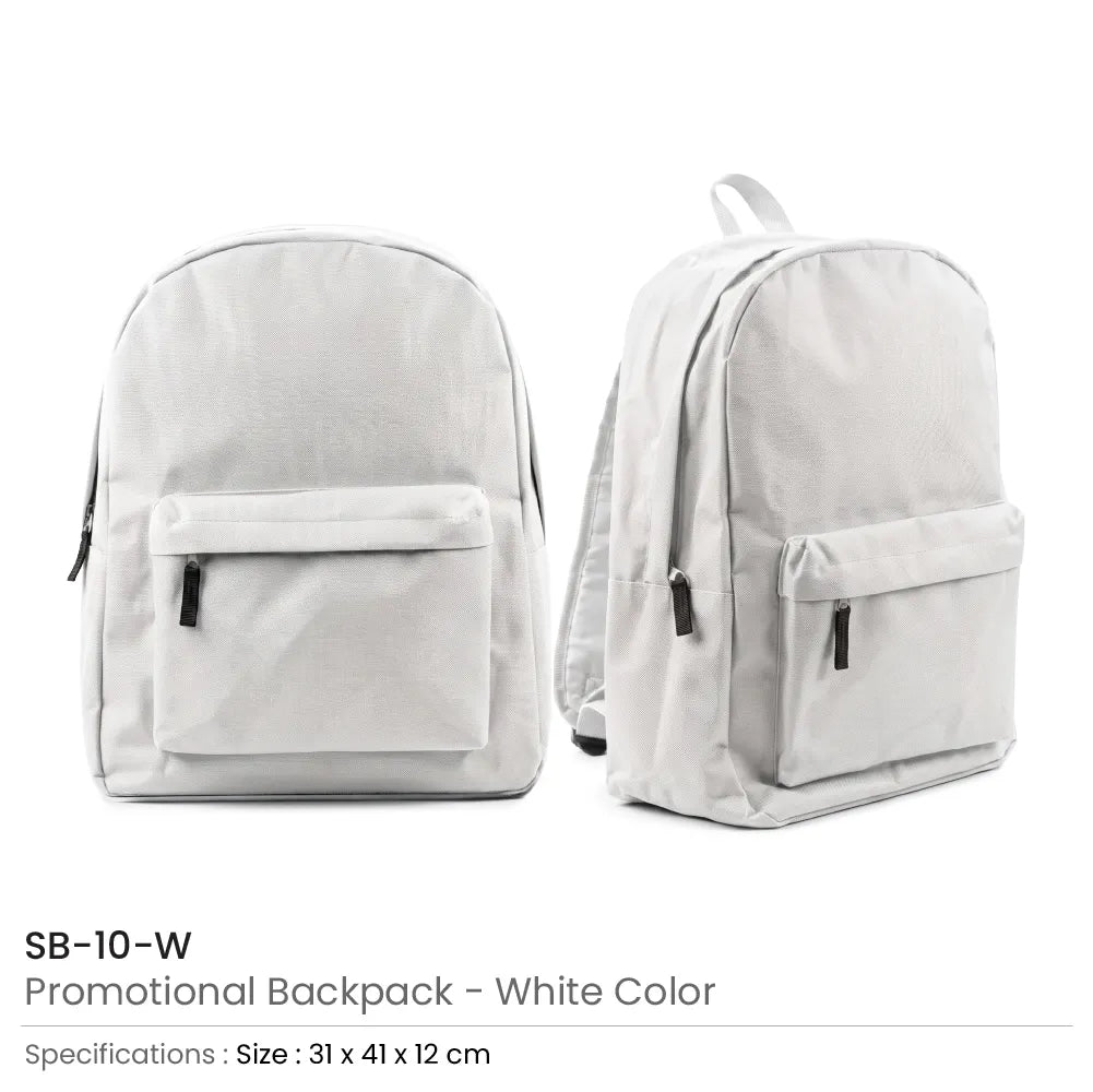 Promotional Backpacks with 2 Zipper Compartments