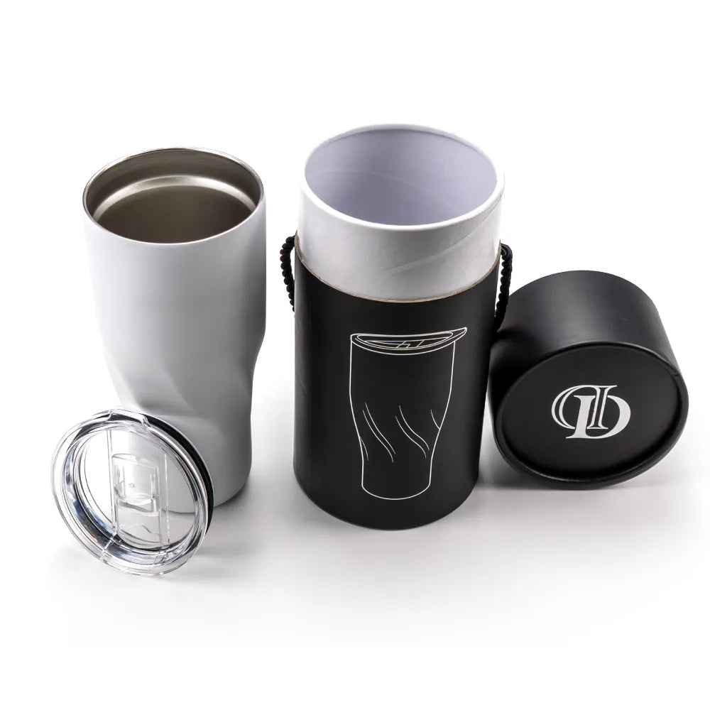Dorniel Designs Tumblers with Transparent Lid, Recycled Stainless Steel - 540ml