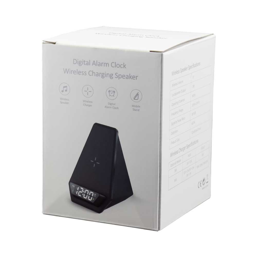Wireless Charger BT Speaker with Clock