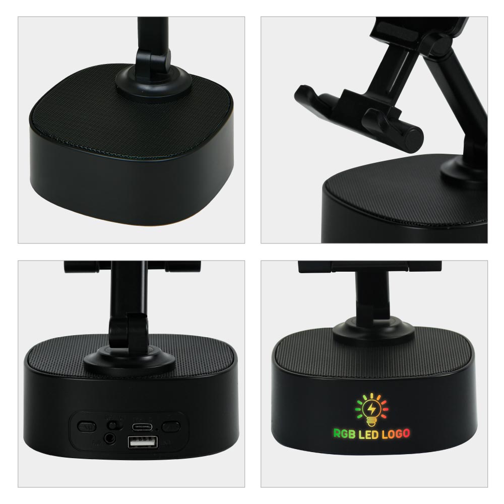 Wireless Fast Charger 15W with BT Speaker and RGB LED Logo