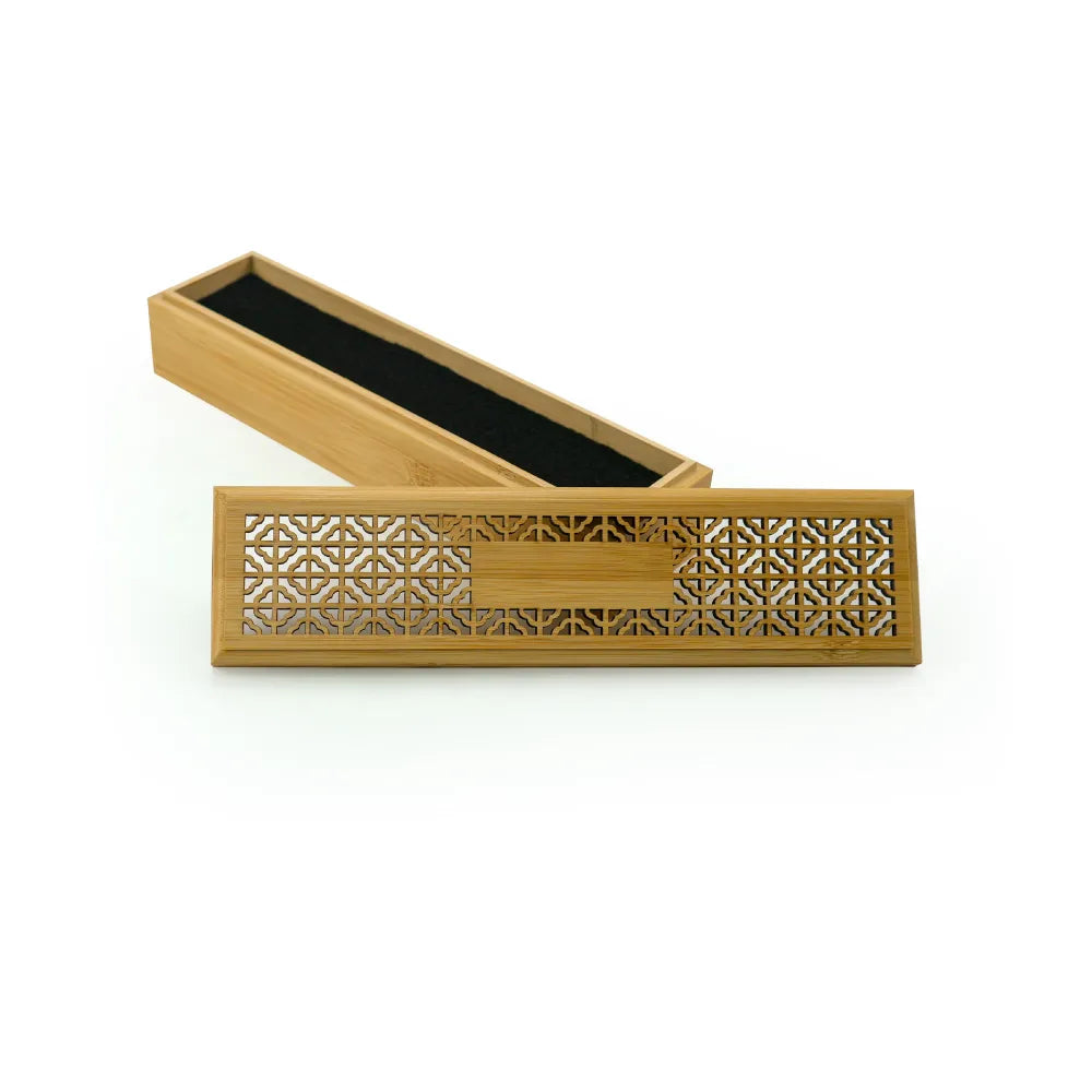 Wooden Incense Burner Holder with Drawer Includes 10 Pcs Oud Sticks