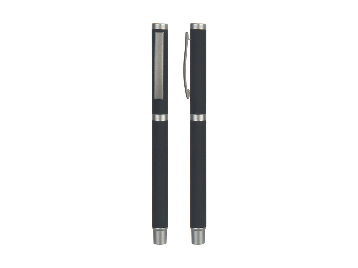 SLIM ROLLER - Stylish Metal Rollerball Pen with Rubberized Finish