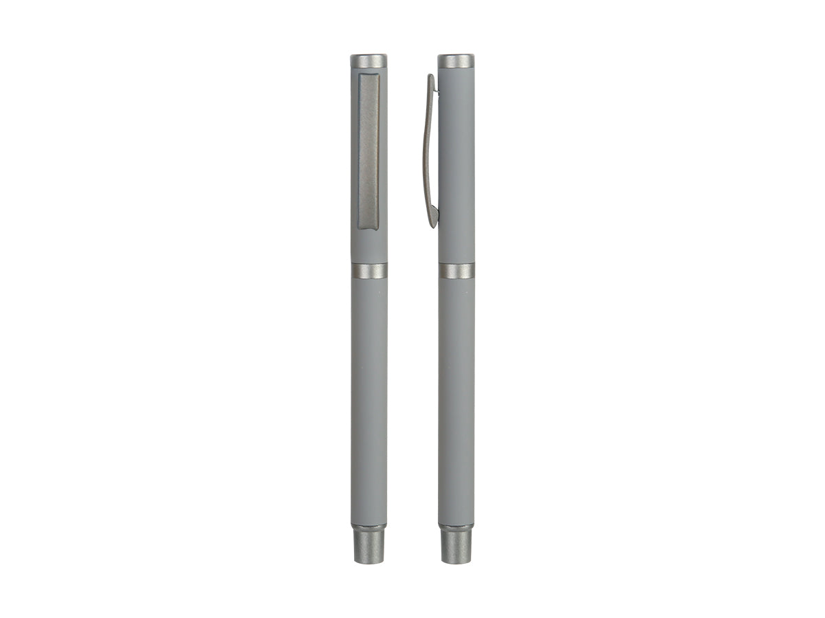 SLIM ROLLER - Stylish Metal Rollerball Pen with Rubberized Finish