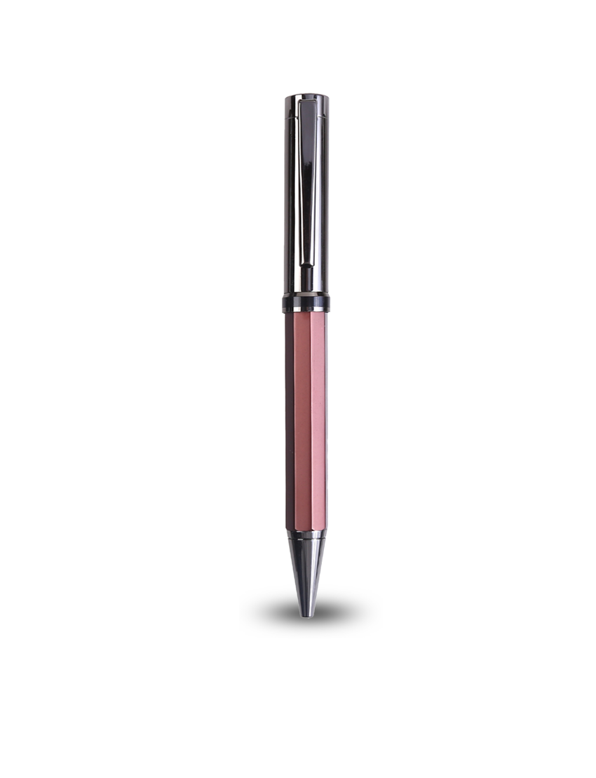 ALLURE PEN - Luxury Octagon-Sided Twist Ballpoint Pen with Gunblack Accents