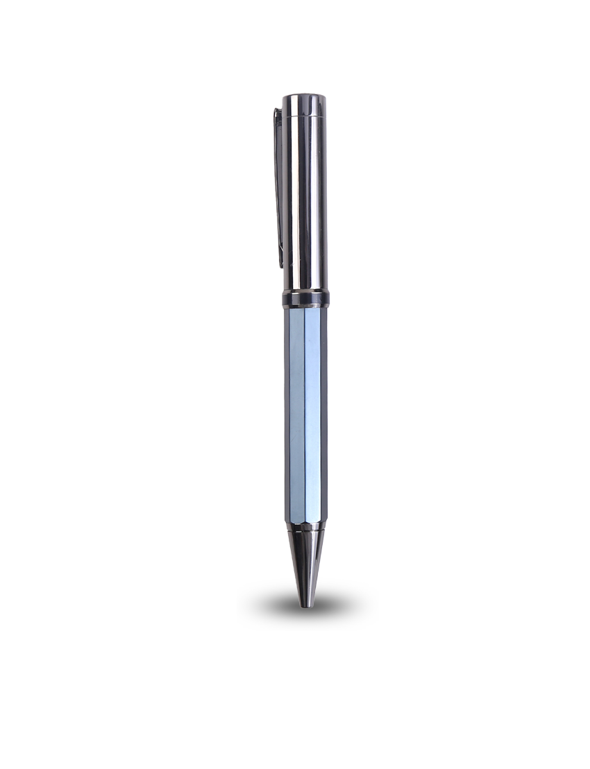 ALLURE PEN - Luxury Octagon-Sided Twist Ballpoint Pen with Gunblack Accents