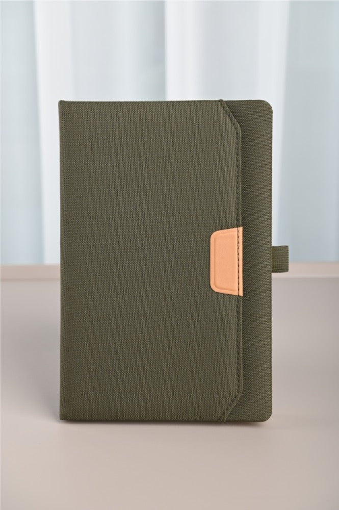 RPET NOTE - Eco-Friendly A5 Notebook with 96 Sheets, Pocket, and Pen Holder
