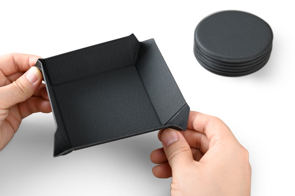 TRAY COASTER - Eco-Friendly Coasters with Stylish Storage Tray
