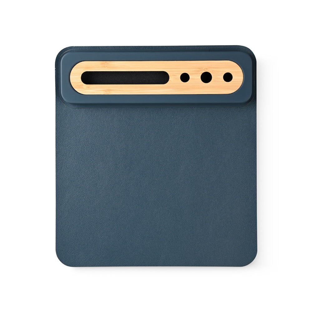 SOFTI MOUSEPAD - Eco-Friendly Foldable Mousepad with Bamboo Organizer for Phones and Pens